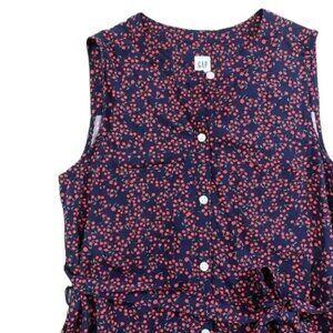 GAP Sleeveless Cherry Shirt Dress